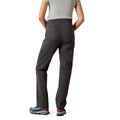 Person wearing dark gray pants on a white background