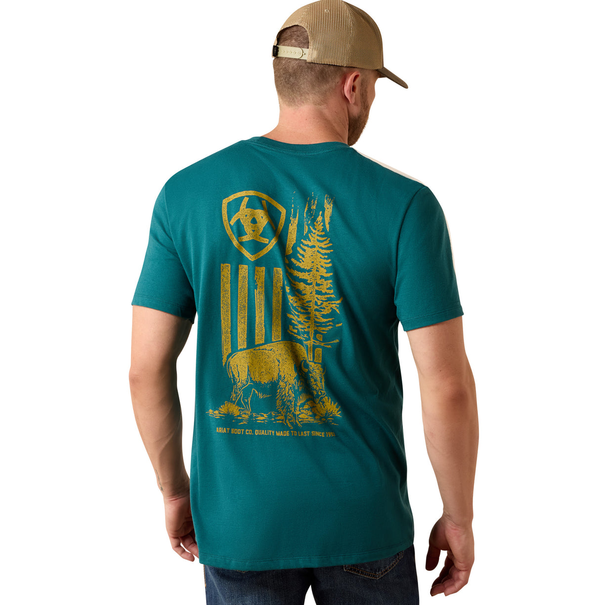 Ariat Bison Wander Flag Classic Fit T-Shirt