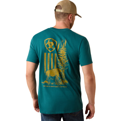 Ariat Bison Wander Flag Classic Fit T-Shirt