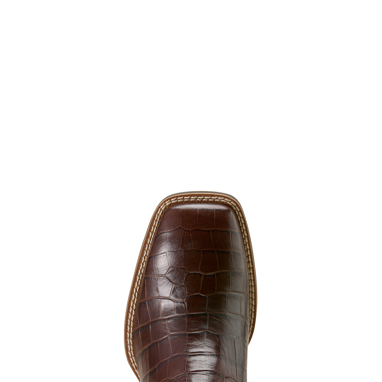Brown leather boot sole on a white background