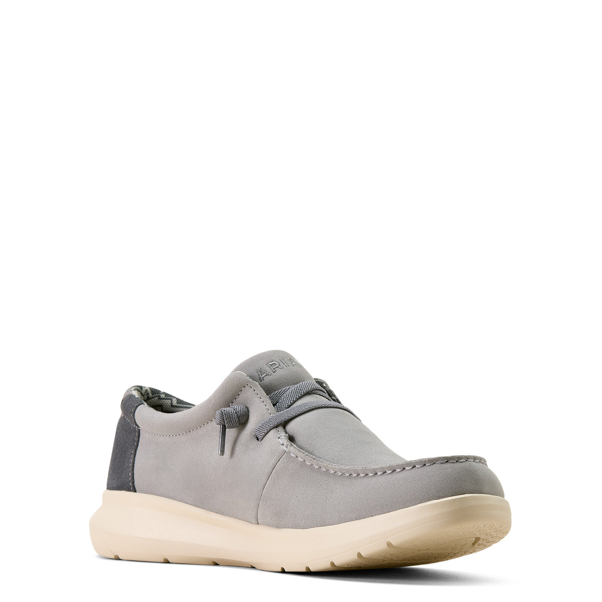 Gray casual shoe on a white background