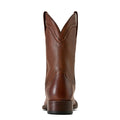 Brown cowboy boot on a white background