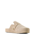 Beige slipper on a white background