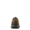 Brown hiking shoe with brand logo on a white background