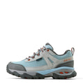 Light blue and gray hiking shoe with 'Ariat' branding on a white background