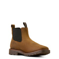 Brown Chelsea boot on a white background