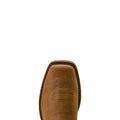 Brown leather boot sole on a white background