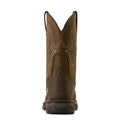 Brown cowboy boot on a white background