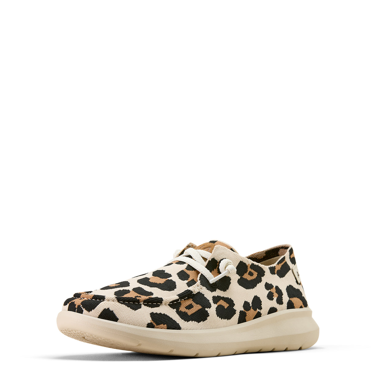 Leopard print sneaker on a white background
