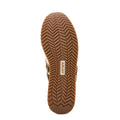 Brown shoe sole with brand logo on a white background