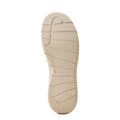 Beige shoe sole with brand logo on a white background