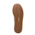 Close-up of a brown shoe sole with Ariat branding on a white background