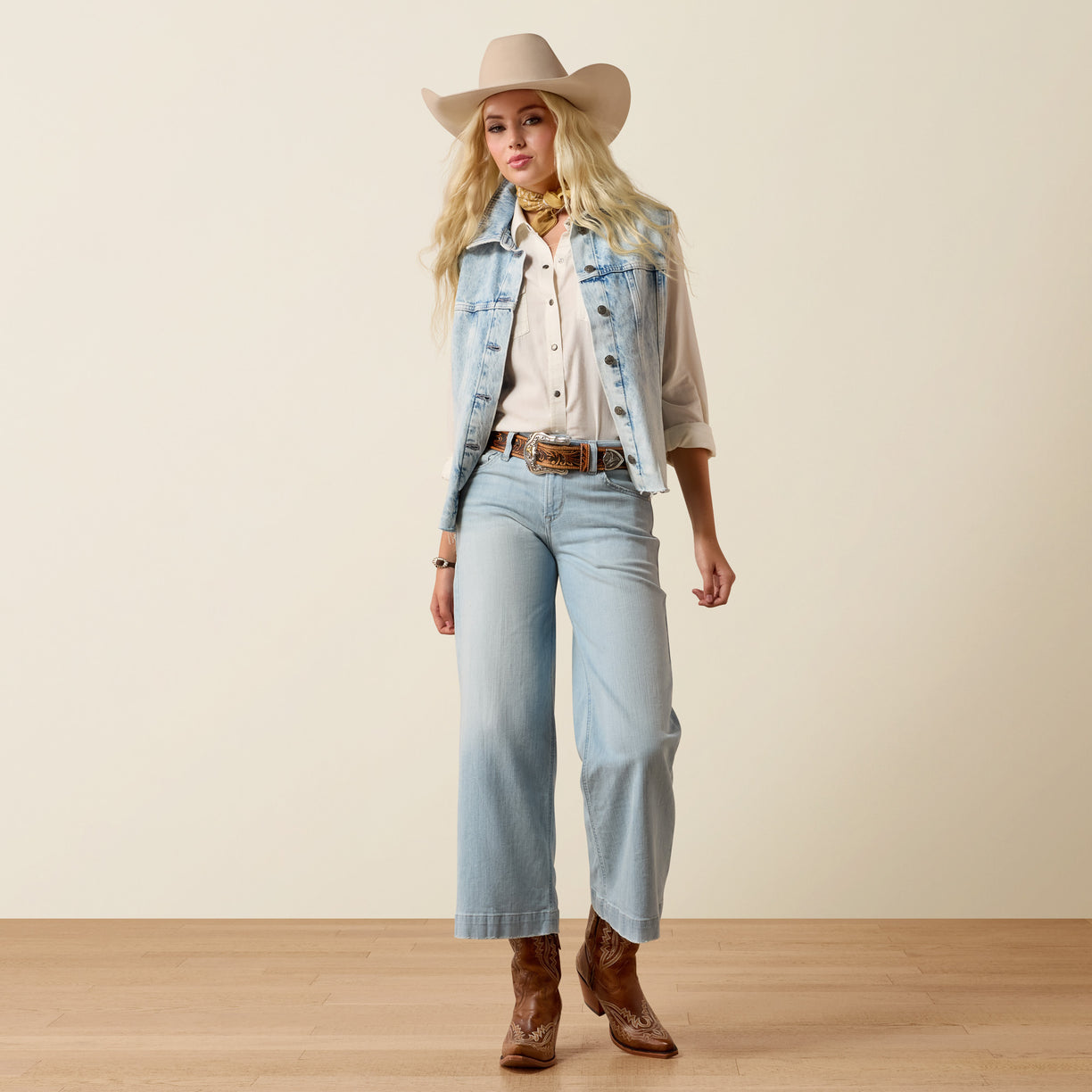 Perfect Rise Clare Wide Leg Crop Jeans