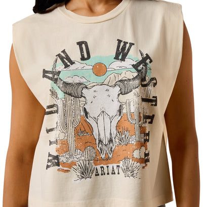 Steer Skull Landscape Tank