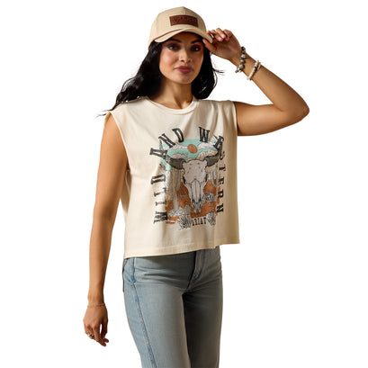 Steer Skull Landscape Tank
