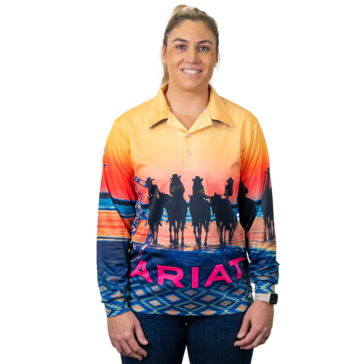 Ariat Adult Fishing Shirt - Coast Cowgirls Pattern
