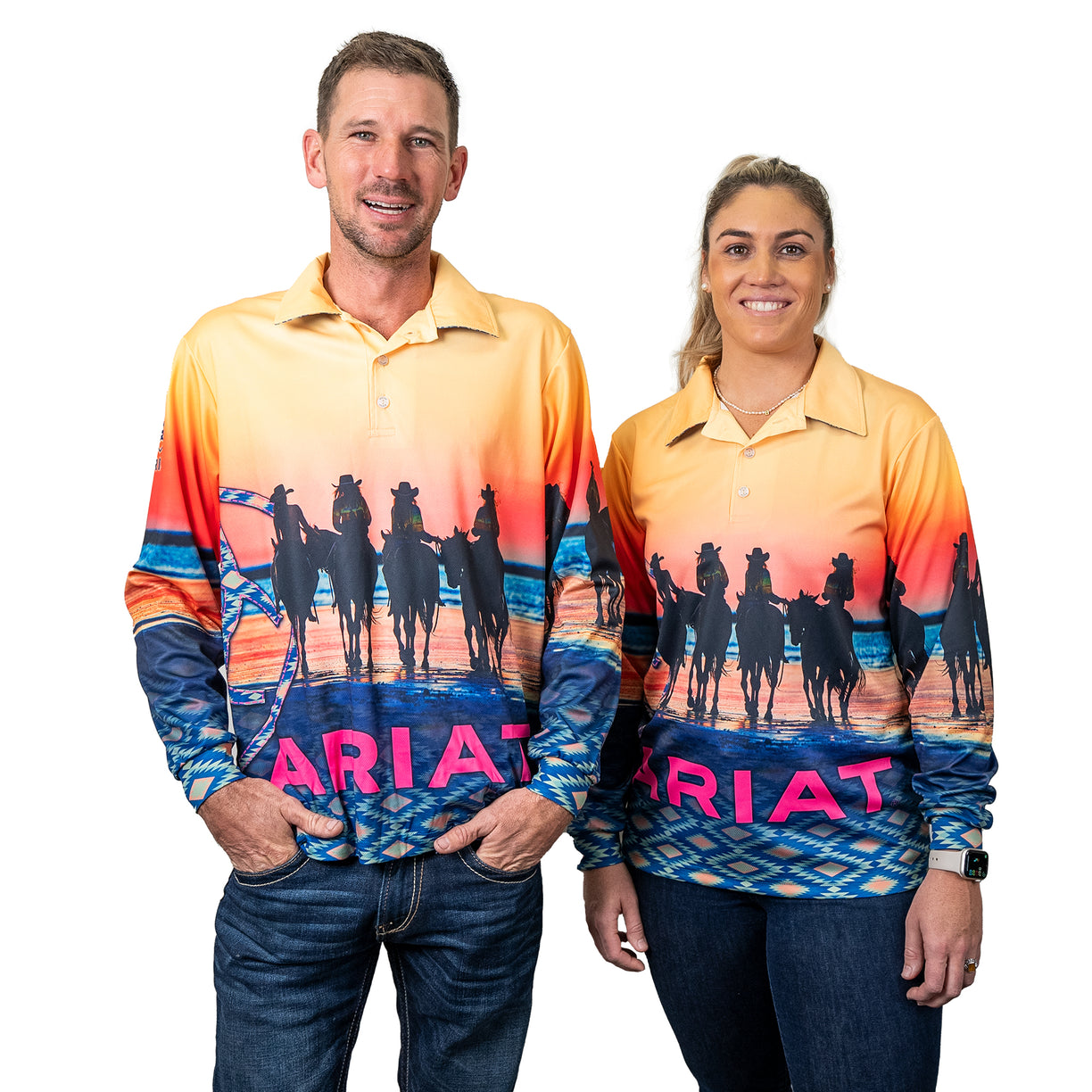 Ariat Adult Fishing Shirt - Coast Cowgirls Pattern