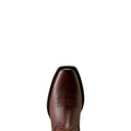 Toe detail of Brown Ariat cowboy boot