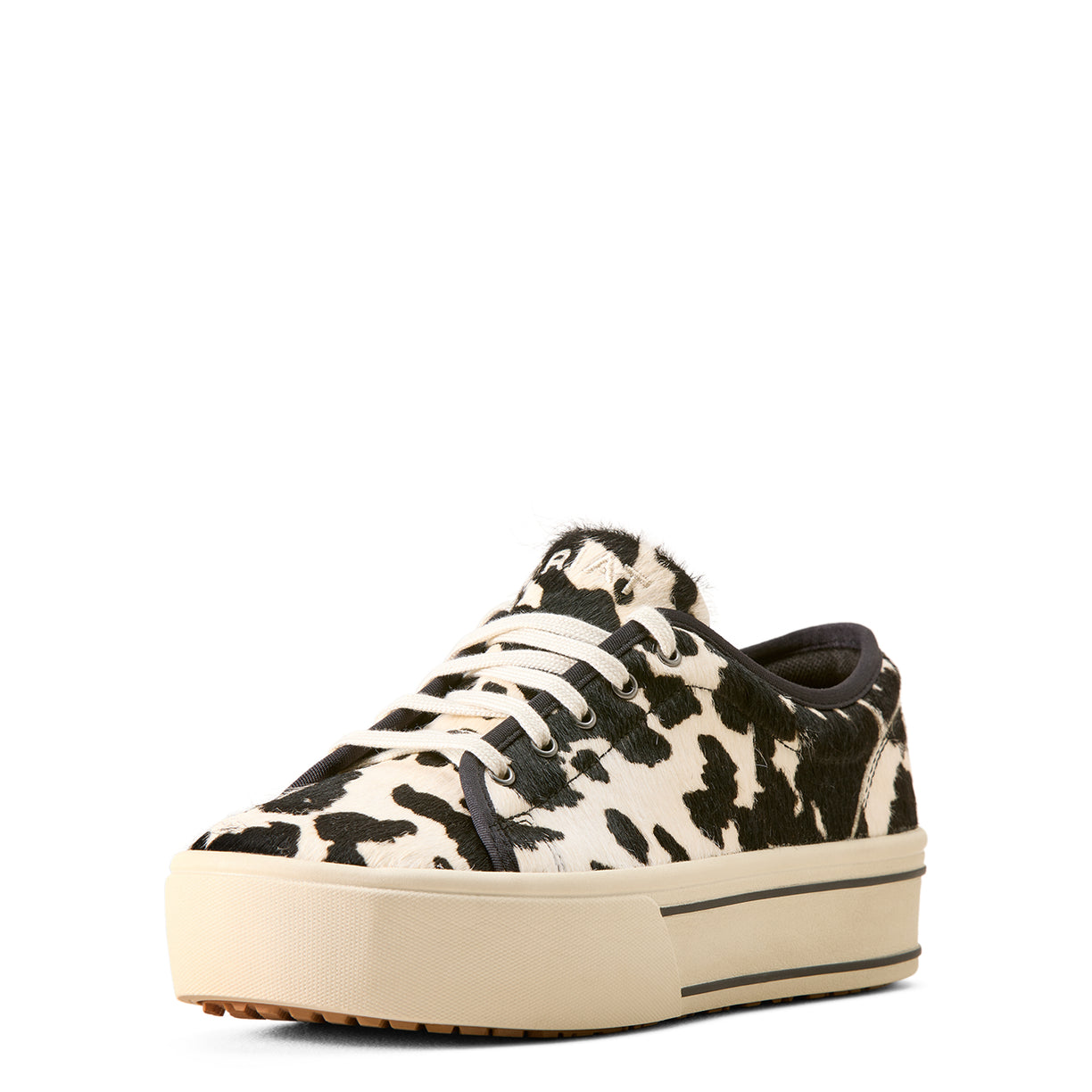 Cow print sneaker on a white background