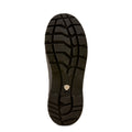 Black sole of a shoe with tread pattern on a white background