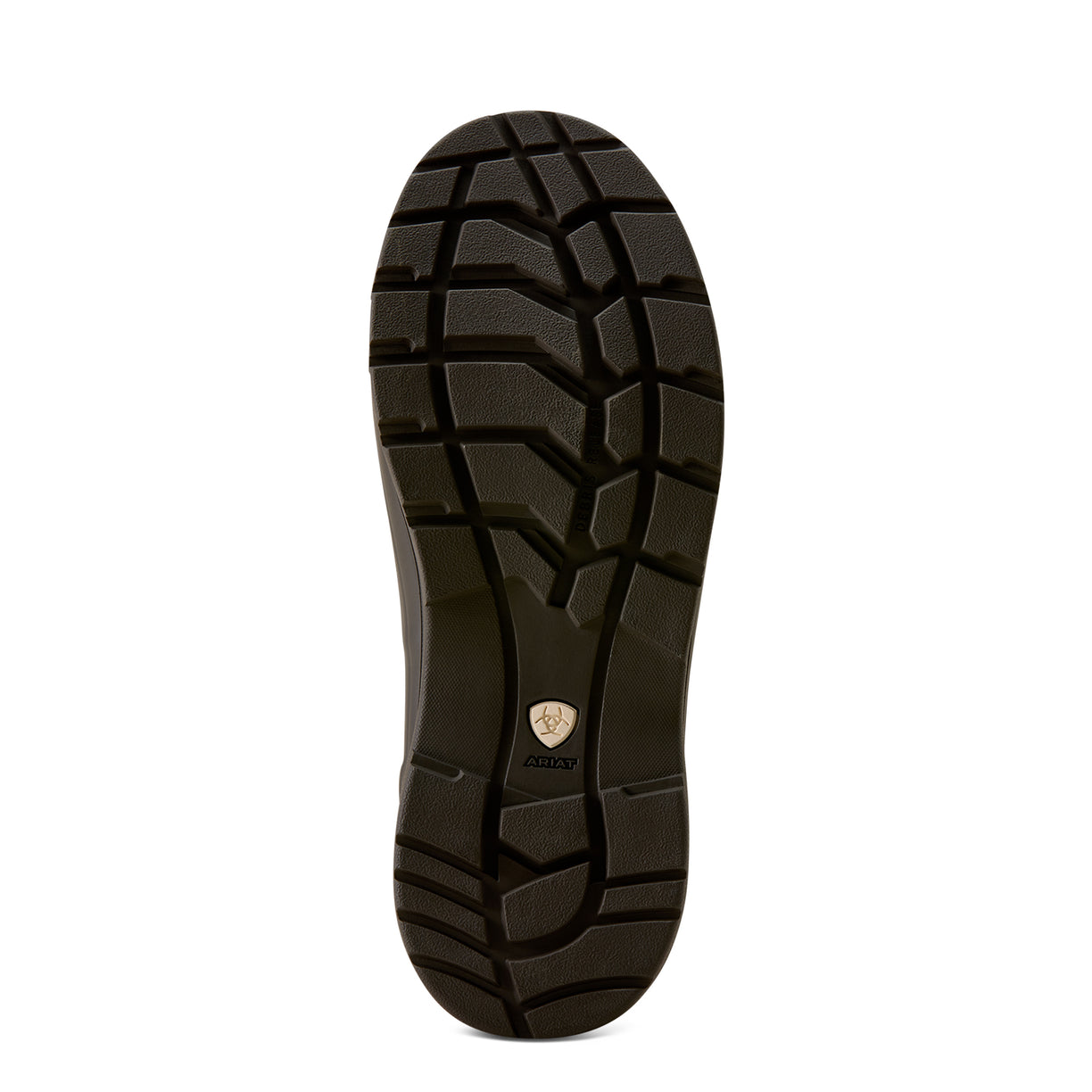 Black sole of a shoe with tread pattern on a white background