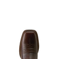 Brown leather boot sole on a white background
