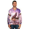Ariat Unisex Adult's Fishing Shirt in Ariat Family print - Men's Front