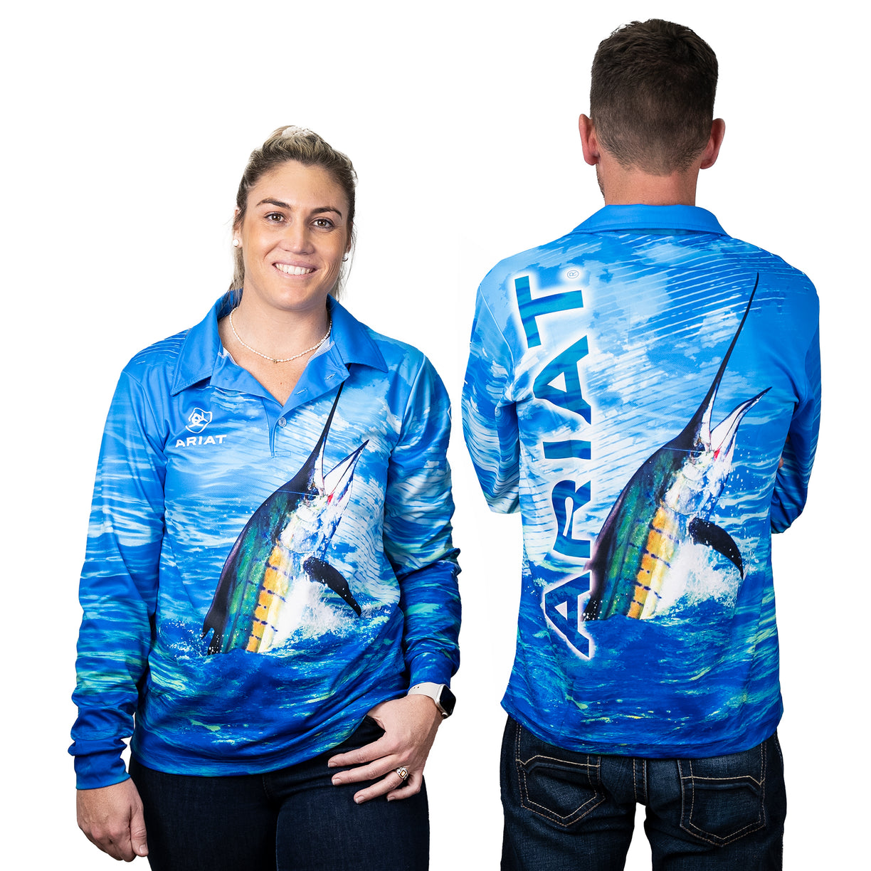 Ariat Adult Fishing Shirt - Mr Marlin Pattern