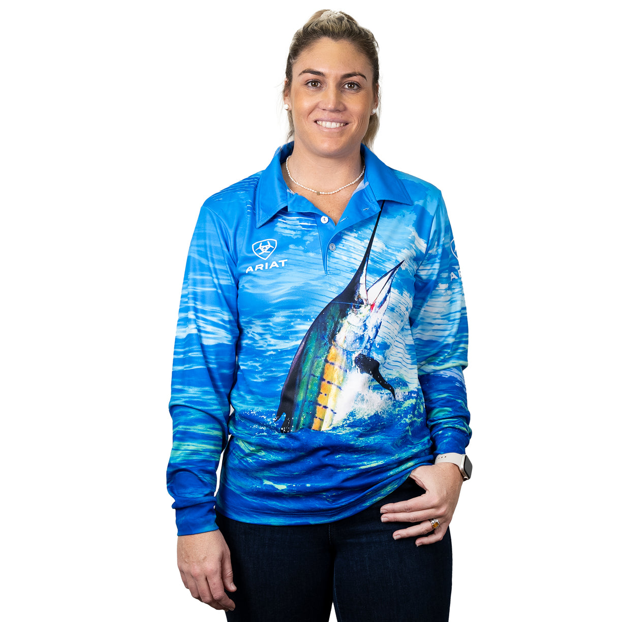 Ariat Adult Fishing Shirt - Mr Marlin Pattern