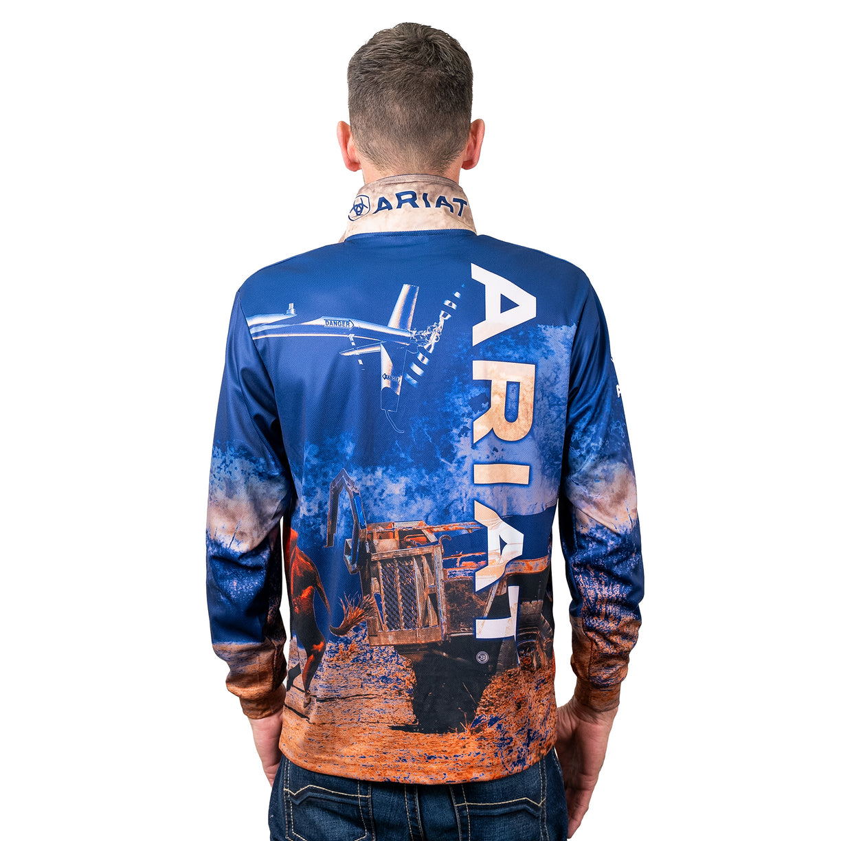 Ariat Adult Fishing Shirt - Bull Catcher Pattern