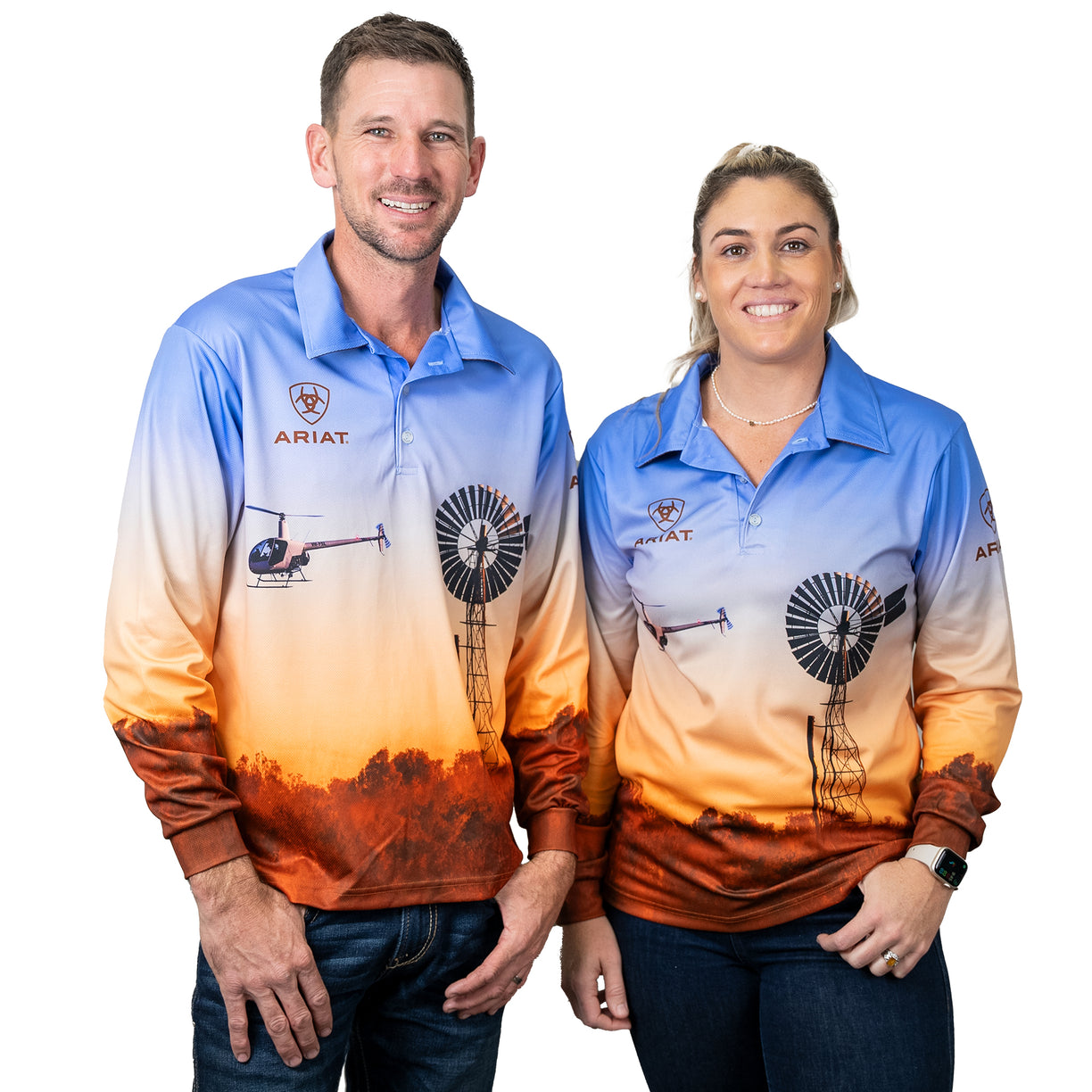 Ariat Adult Fishing Shirt - Windmill Pattern