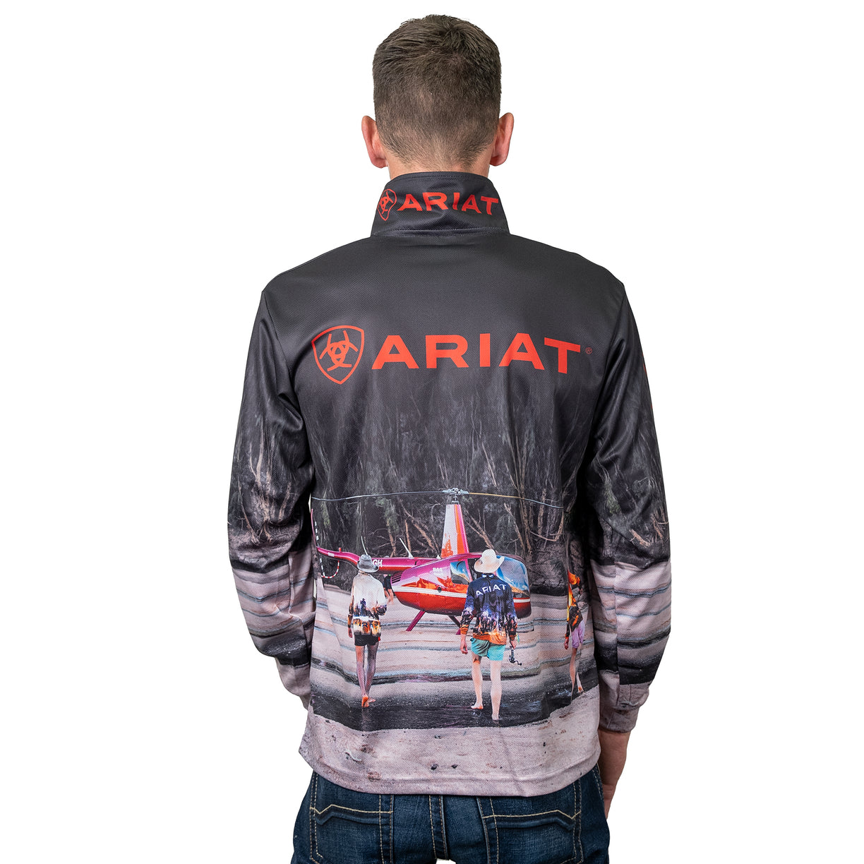 Ariat Adult Fishing Shirt - Helifishing Pattern