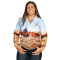 Ariat Unisex Adult's Fishing Shirt in Cattleman print - Front