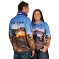 Ariat Adult's Fishing Shirt in Let's Ride print - Pair
