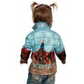 Ariat Kids' Fishing Shirt in Little Cowgirls print - Back