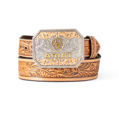 Floral Embossed Tapered Belt
