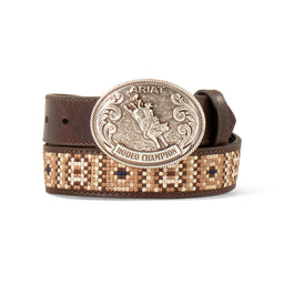 Rattlesnake Embroidered Belt