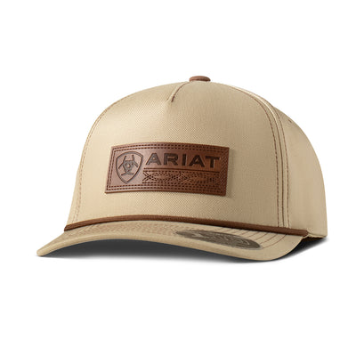 Patch Fabric Khaki Snap Back Cap