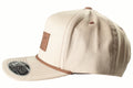 Patch Fabric Khaki Snap Back Cap