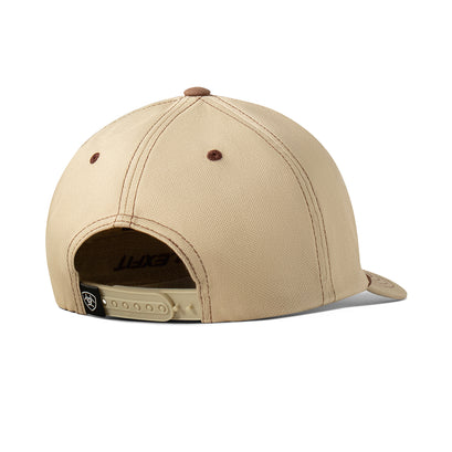 Patch Fabric Khaki Snap Back Cap