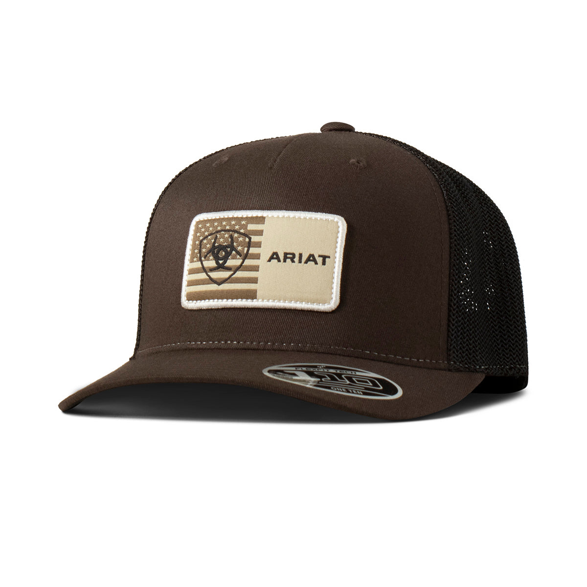 Flag Patch Mesh Brown Snap Back Cap