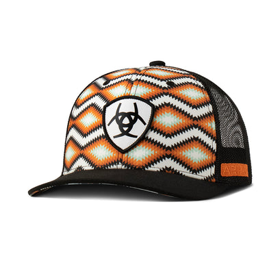 Shield Southwest Mesh Orange Snap Back Cap