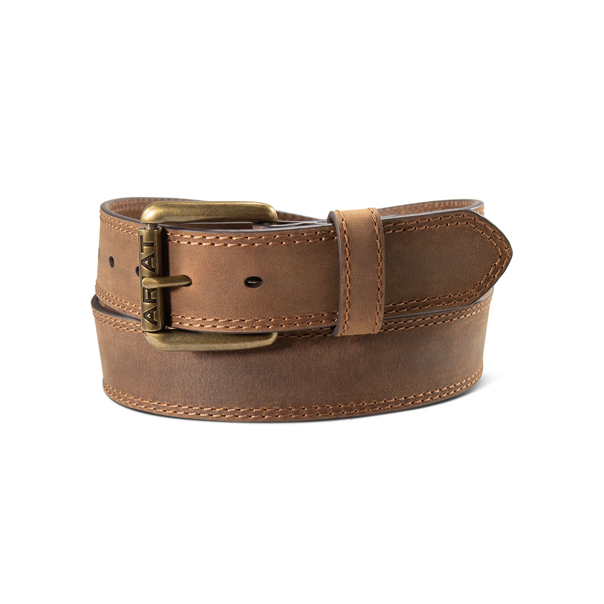 Brown leather work belt
