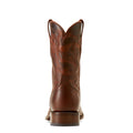 Ariat Men's Bench Made Clanton Western Boot in Saddle Brown Bison Heel