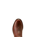 Ariat Men's Bench Made Clanton Western Boot in Saddle Brown Bison Toe