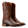 Ariat Men's Bench Made Bassett Cowboy Boot Front in Saddle Brown Bison Pair
