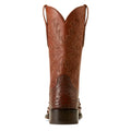 Ariat Men's Bench Made Stilwell Western Boot in Bourbon Full Quill Ostrich Heel