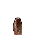 Ariat Men's Bench Made Stilwell Western Boot in Bourbon Full Quill Ostrich Toe