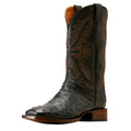 Ariat Men's Bench Made Bassett Western Boot Front in Black Full Quill Ostrich Front