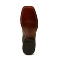 Ariat Men's Bench Made Bassett Western Boot Front in Black Full Quill Ostrich Sole